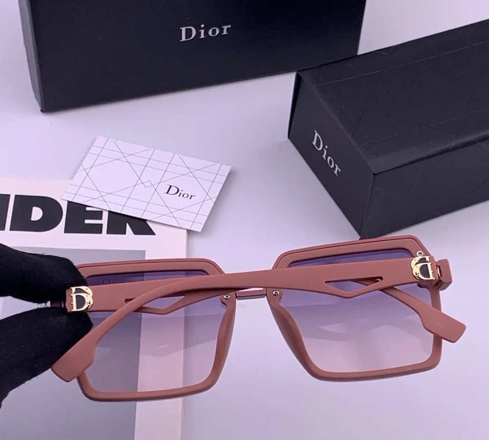 Dior Pink-Brown Gradient Frame Sunglasses with D Logo Detail